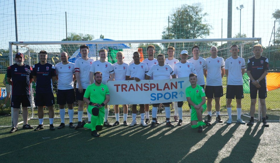 England football team at Transplant Football World Cup (credit Thornhill Productions)