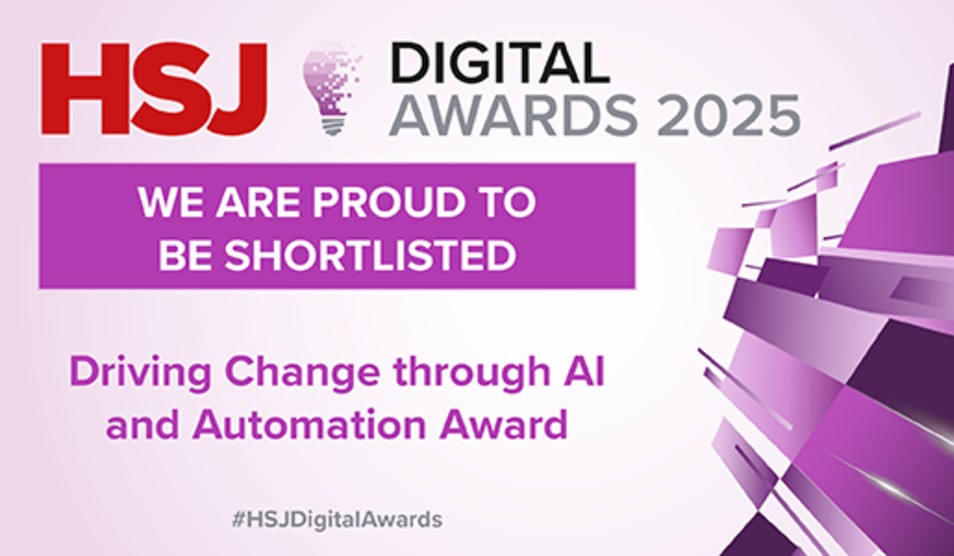 HSJ Digital Awards logo for AI and automation award