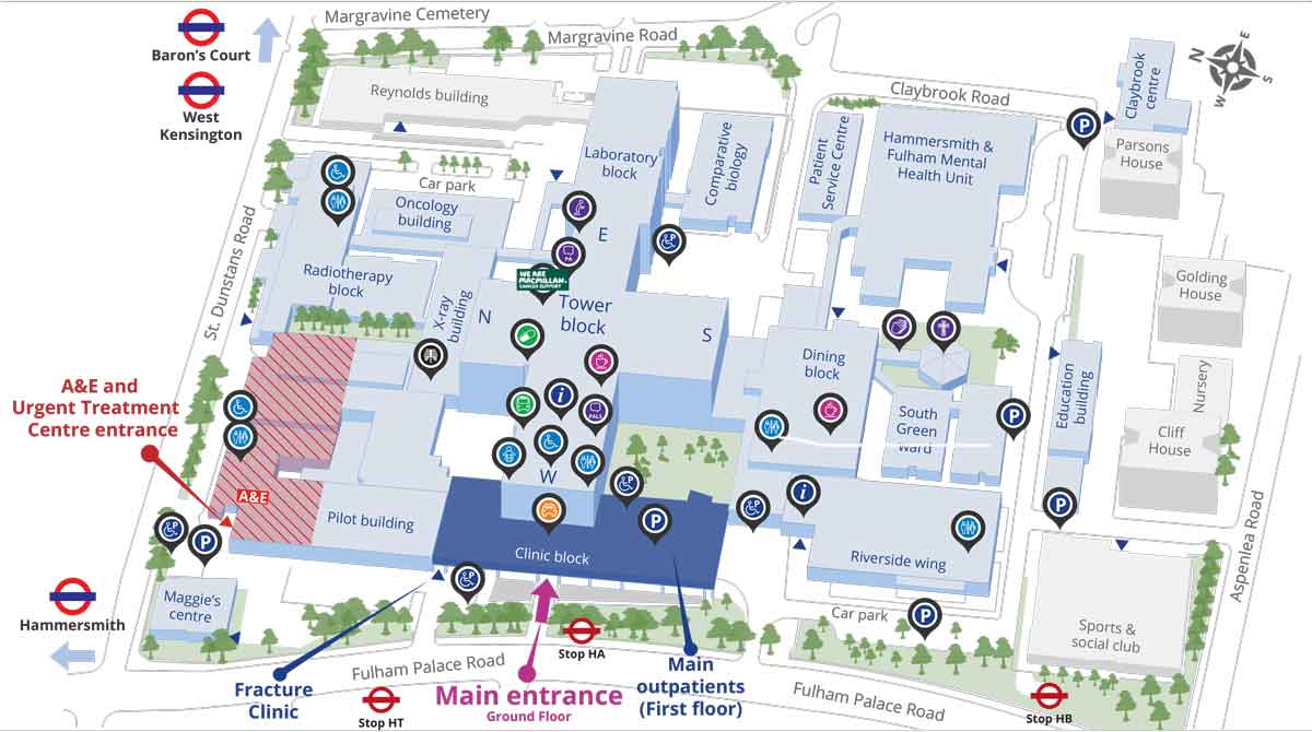 Charing Cross Hospital site map Imperial College Healthcare NHS